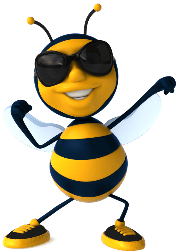 A funny bee by Divi.expert