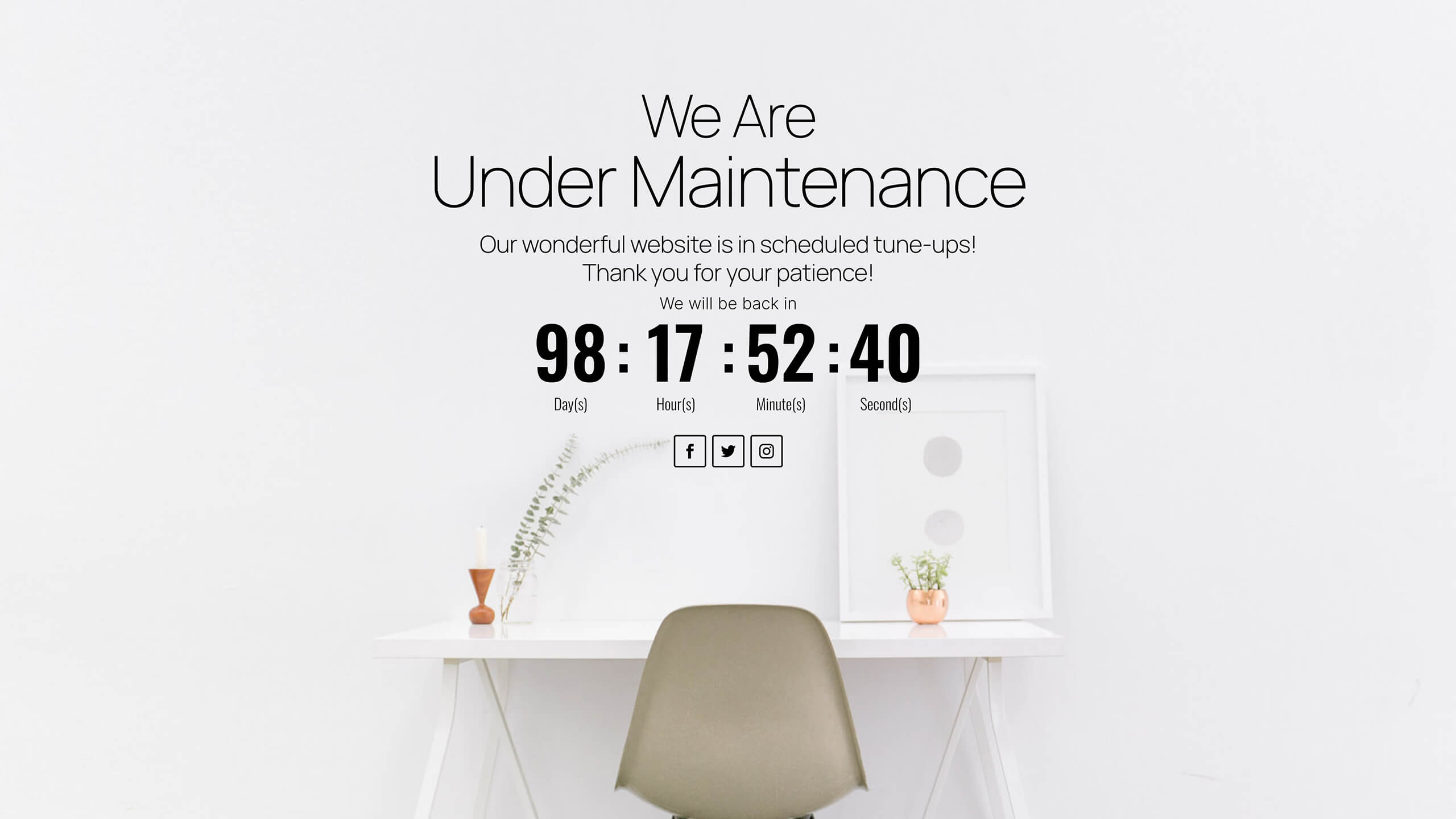 "Under Maintenance" Layout by Divi.Expert